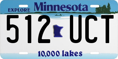 MN license plate 512UCT