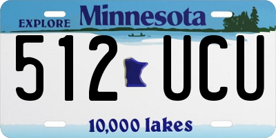 MN license plate 512UCU