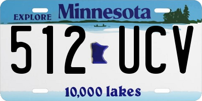 MN license plate 512UCV