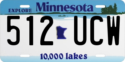 MN license plate 512UCW