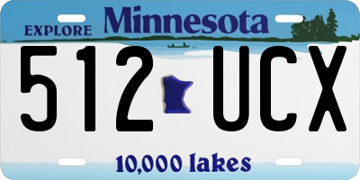 MN license plate 512UCX