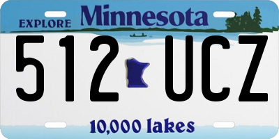 MN license plate 512UCZ