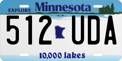MN license plate 512UDA