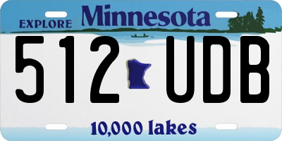 MN license plate 512UDB