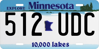 MN license plate 512UDC