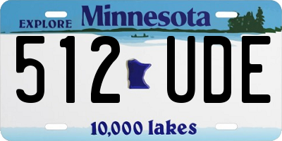 MN license plate 512UDE