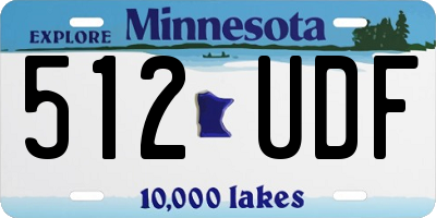 MN license plate 512UDF
