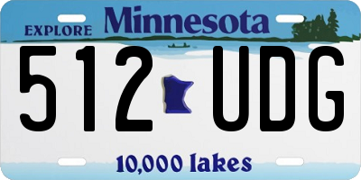MN license plate 512UDG