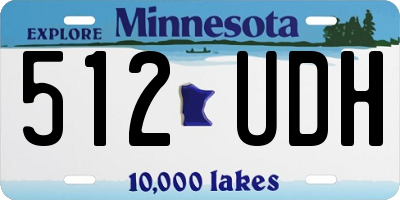 MN license plate 512UDH