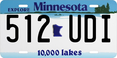 MN license plate 512UDI