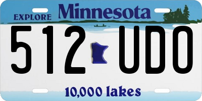 MN license plate 512UDO