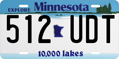MN license plate 512UDT
