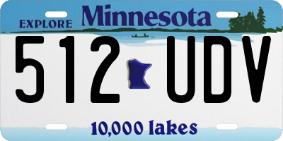 MN license plate 512UDV