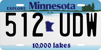 MN license plate 512UDW