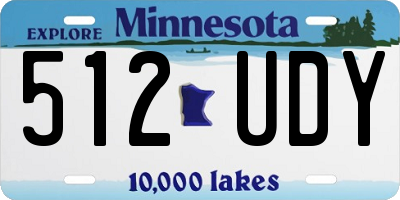 MN license plate 512UDY