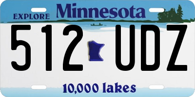 MN license plate 512UDZ