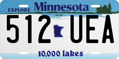 MN license plate 512UEA