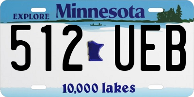 MN license plate 512UEB