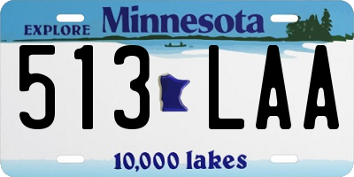 MN license plate 513LAA