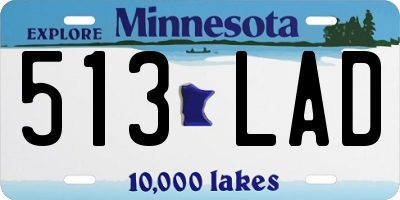 MN license plate 513LAD