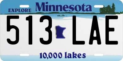 MN license plate 513LAE