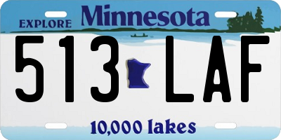 MN license plate 513LAF