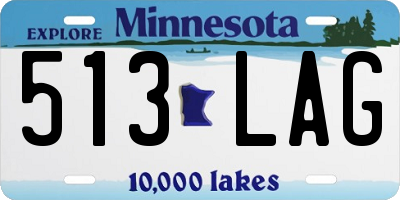 MN license plate 513LAG