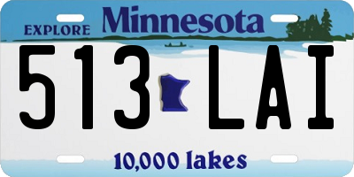MN license plate 513LAI