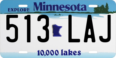 MN license plate 513LAJ