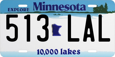 MN license plate 513LAL