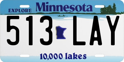 MN license plate 513LAY