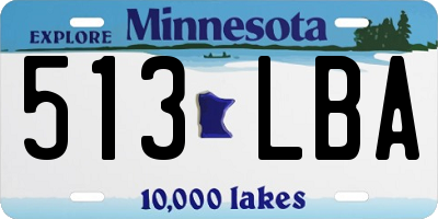 MN license plate 513LBA