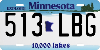 MN license plate 513LBG