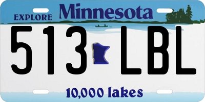 MN license plate 513LBL