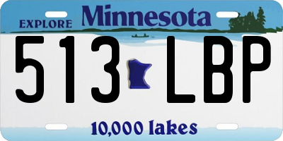 MN license plate 513LBP