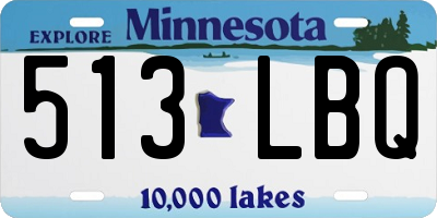 MN license plate 513LBQ