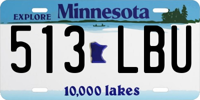MN license plate 513LBU