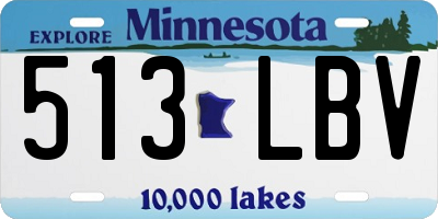 MN license plate 513LBV
