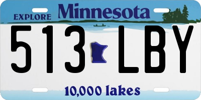 MN license plate 513LBY