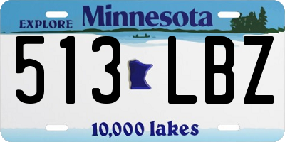 MN license plate 513LBZ