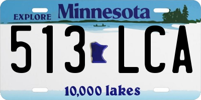 MN license plate 513LCA