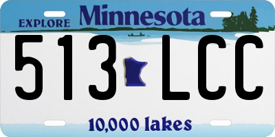 MN license plate 513LCC