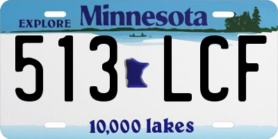 MN license plate 513LCF