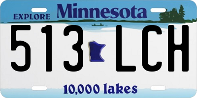 MN license plate 513LCH