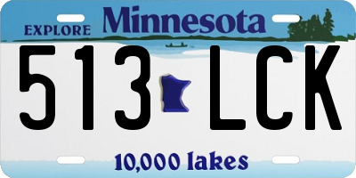 MN license plate 513LCK