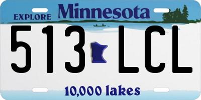 MN license plate 513LCL