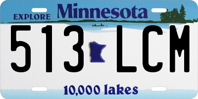 MN license plate 513LCM