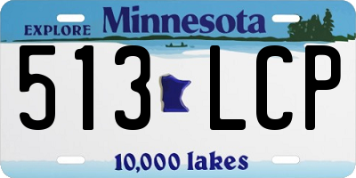 MN license plate 513LCP