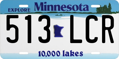 MN license plate 513LCR