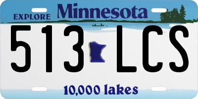 MN license plate 513LCS